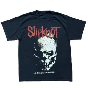 Slipknot .5: The Gray Chapter Album Black Band T Shirt Metal Rock Size L Bravado